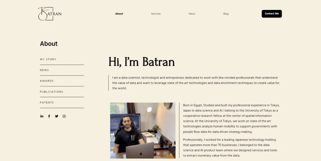 Batran Website looks